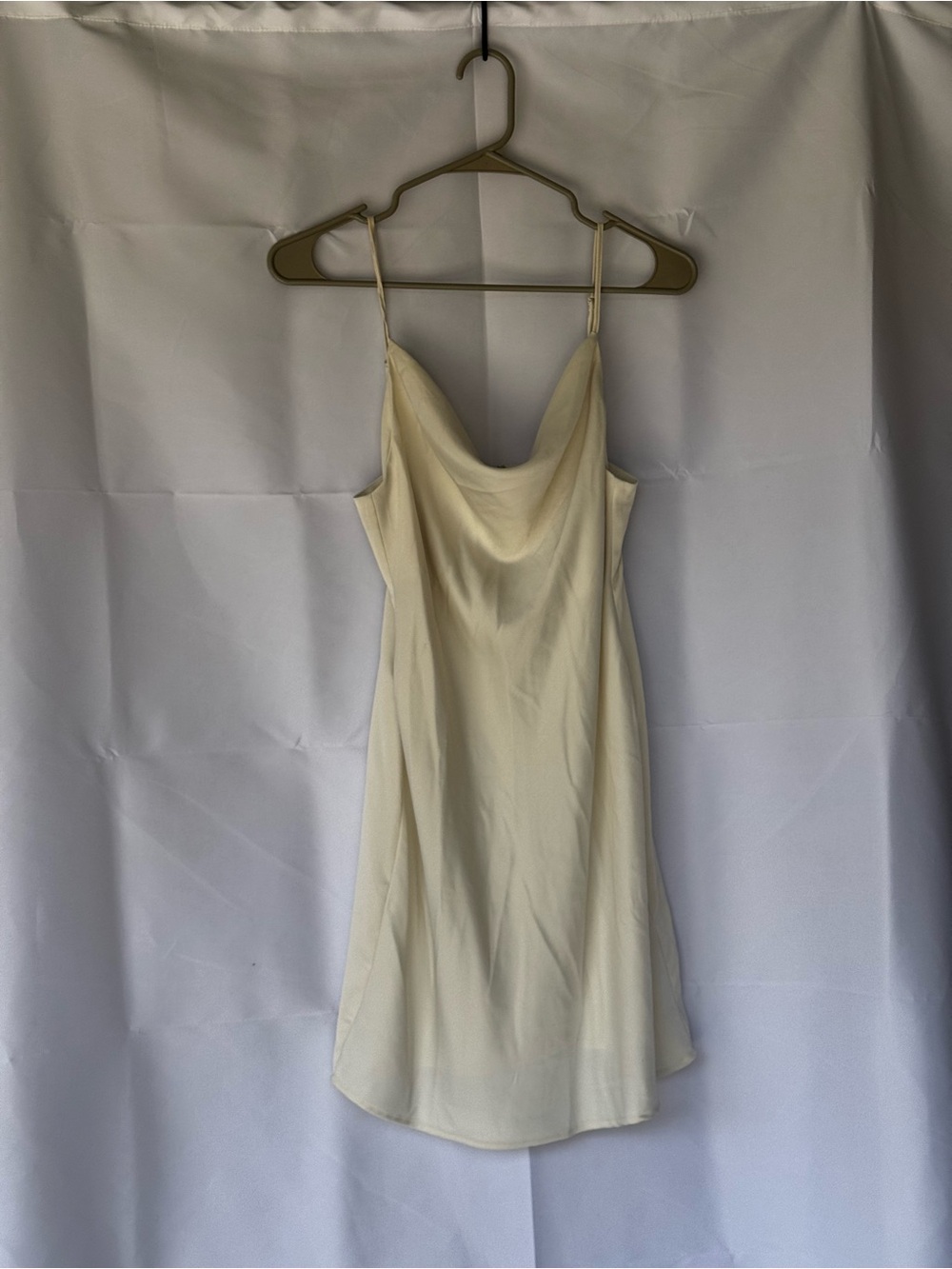 Urban Outfitters Cream Cowl Neck Slip Dress